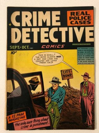 Crime Detective Comics Vol.  1 No.  4 1948 Golden Age Comic.  Vg,