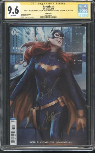 Batgirl 31 Artgerm Variant Cgc Ss 9.  6 Signed By Artgerm And Alicia Silverstone