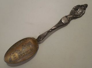 Fort Robinson,  Ne - Hospital - Native American - Corn - Sterling Silver - Souvenir Spoon