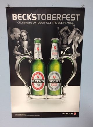 Becks Beer Beckstoberfest Octoberfest Beer Poster