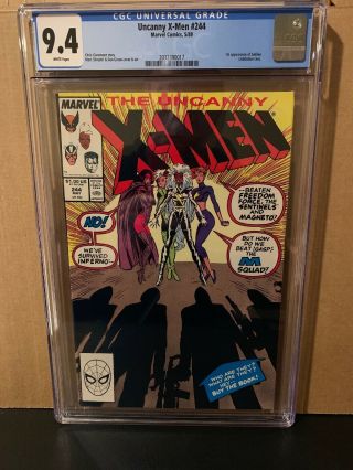 Uncanny X - Men 244 Cgc 9.  4 1st Jubilee Marvel Comics White Pages