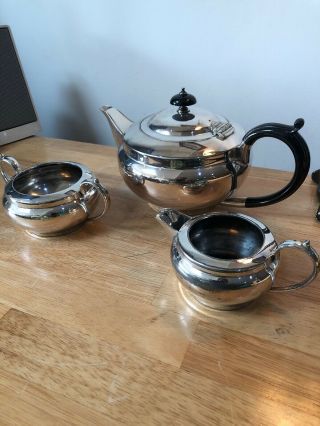 Antique Epns Tea Set Service Silver Plate 3 Piece Frank Cobb & Co Sheffield