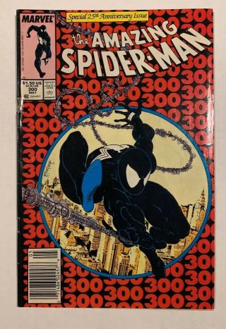 The Spider - Man 300 (1988,  Marvel) 1st Venom Newsstand ungraded UPC 2