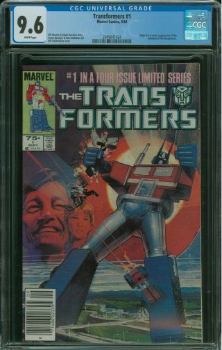 Transformers 1 Cgc 9.  6 Newsstand Origin And 1st Appearance Of Optimus Prime,