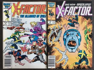 X - Factor 5 6 1st Apocalypse Newsstand Set Glossy 1986 X - Men Dark Phoenix Movie