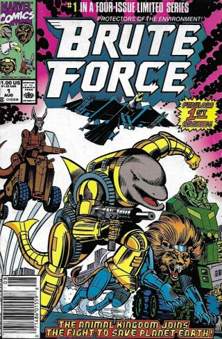 Brute Force Comic Issue 1 Copper Age First Print 1990 Simon Furman Delbo Decarlo