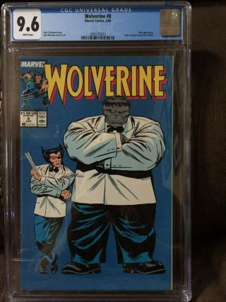 Wolverine 8 Cgc 9.  6 White Pages Hulk Appearance