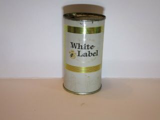 White Label Beer Flat Top Beer Can (vanity Lid)