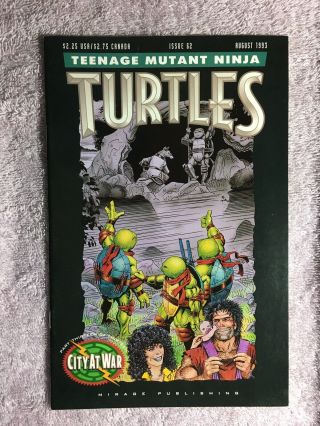 Teenage Mutant Ninja Turtles 62 City At War Last Issue Low Print Run Nm