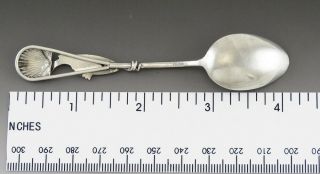 Antique c1900 Sterling Silver Nantucket MA Fish Shell Novelty/Souvenir Spoon 4