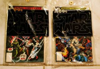 1977 Marvel Star Wars Comics 1,  2,  3,  4,  5,  6 In Poly Bags