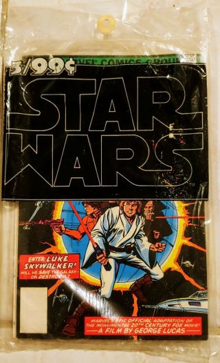 1977 MARVEL STAR WARS Comics 1,  2,  3,  4,  5,  6 IN POLY BAGS 2