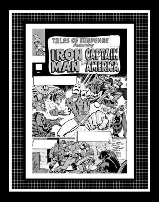 Jack Kirby Tales Of Suspense 67 Rare Production Art Cover Monotone