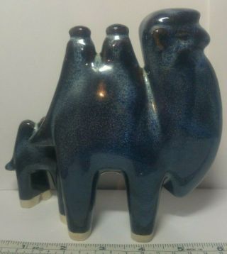 Vintage Chinese Shiwan Ware Yixing Pottery Flambe Glaze Camel Sculpture Figurine 4