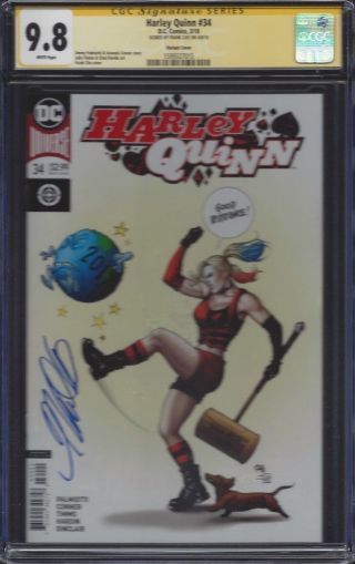 Harley Quinn 34 Variant_cgc 9.  8 Ss_signed By Cover Artist Frank Cho