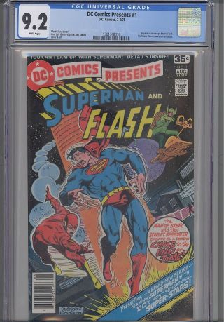 Dc Comics Presents 1 Cgc 9.  2 1978 Comic: Superman Flash Race: Frame