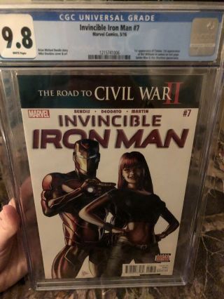 Invincible Iron Man 7 Variant Cgc 9.  8