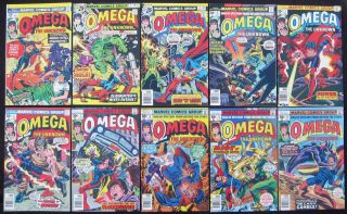 Omega The Unknown 1 2 3 4 5 6 7 8 9 10 - Complete (marvel 1976 - 77) - 8.  5 Vf,