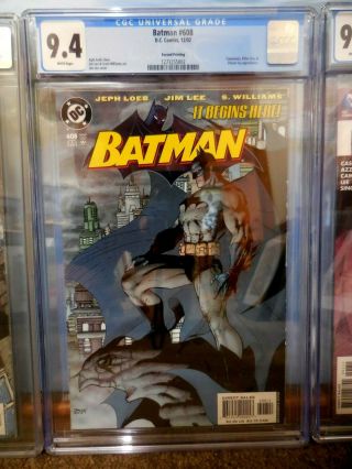 Batman 608 2nd Printing Cgc 9.  4 Jim Lee Hush Classic Cover