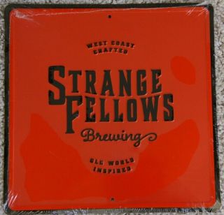 Strange Fellows Brewing Co.  Large Metal Sign