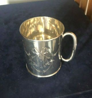 Antique Sterling Silver Christening Mug Birmingham 1923 Crisford & Norris 2
