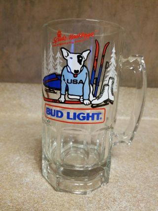 Vintage Spuds Mackenzie Bud Light Beer Glass Mug – 1988 Team Usa Budweiser