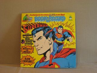 Superman The Mxyzptlk - Up Menace And Alien Creatures 1978 Lp - Vinyl Ex W/book