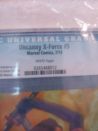 Uncanny X - Force 5 Manara Variant CGC 9.  6 3