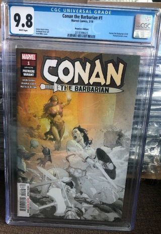 Conan The Barbarian 1 (2019) Cgc 9.  8 1st Print Ribic Premiere Variant