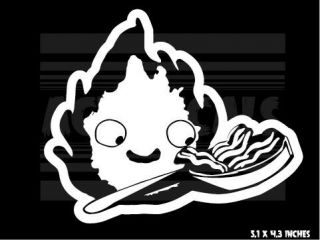Howls Moving Castle - Calcifer - Bacon - Ghibli - Anime - Vinyl Decal Sticker
