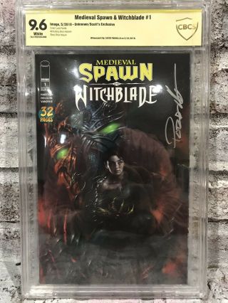 Medieval Spawn Witchblade 1 Cbcs 9.  6 Signed Lucio Parillo Variant