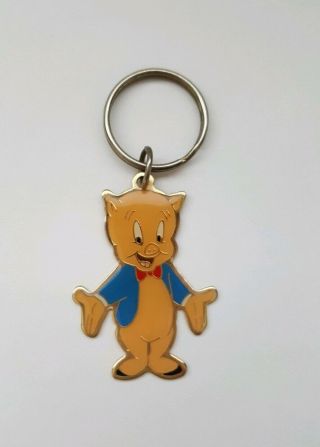 Warner Bros Porky Pig 1993 Key Chain Key Ring