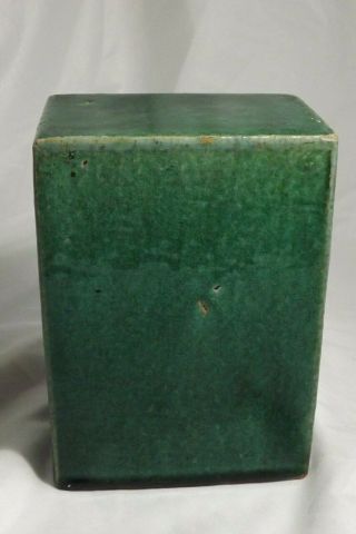 Antique Chinese Monochrome Green Shiwan Pottery Opium Smoker 