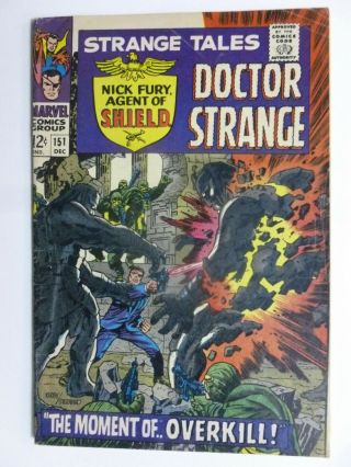 Strange Tales 151 Stories By Stan Lee Signed By Jim Steranko 3.  5 Vg -