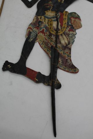 Leather Shadow Puppet Petruk The Javanese Wayang Figures Antique Vintage 5