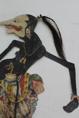 Leather Shadow Puppet Petruk The Javanese Wayang Figures Antique Vintage 6