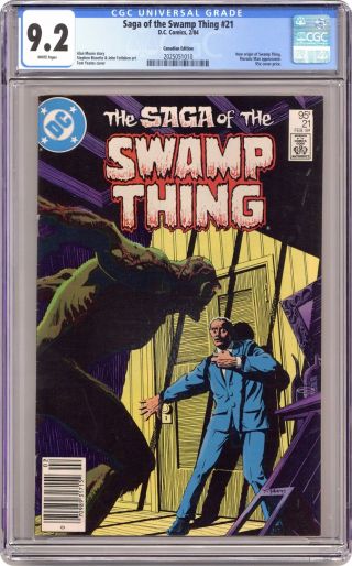 Swamp Thing (2nd Series) Canadian Price Variant 21 1984 Cgc 9.  2 2025051010