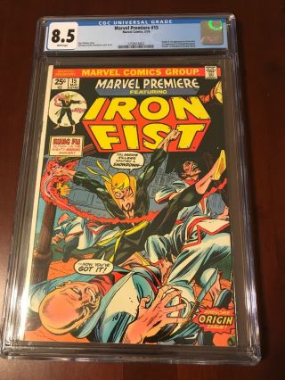 Marvel Premiere 15 Cgc 8.  5 Origin And First Appearance Of Iron Fist
