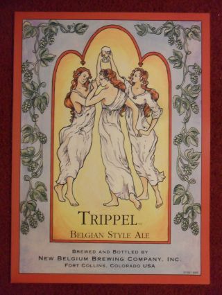 Beer Poster Belgium Brewery Trippel Belgian Style Ale Trio Ladies Illustration