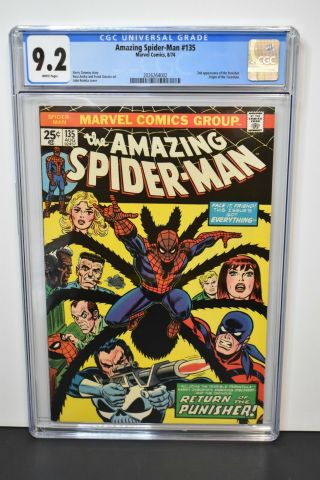 Spider - Man 135 (1974) Cgc Graded 9.  2 2nd Appearance Punisher