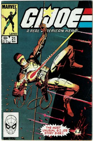 G.  I.  Joe Real American Hero 21 Snake Eyes 1st Storm Shadow Silent Issue Marvel
