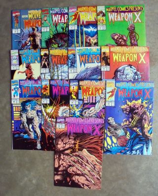 Marvel Comics Presents 72 - 84 Weapon X Copper Age Marvel Comic Books 1991 Nm