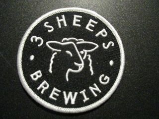 Three 3 Sheeps Wisconsin Logo Patch Sew On Craft Beer Brewery Brewing