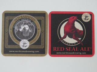 Beer Coaster North Coast Brewing Red Seal Ale,  Old Rasputin Russian Imp.  Stout