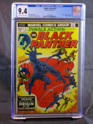 Jungle Action 8 Origin Of The Black Panther O/w To White Pages Cgc 9.  4