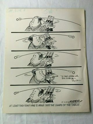 1971 Comic Cartoon Art Panel By Ray Osrin For The Plain Dealer