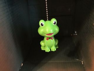 Handmade Ribbet Sound Making Frog Ceiling Fan / Light Pull - Frog