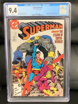 Superman 8 Cgc 9.  4 (1987 Dc) 