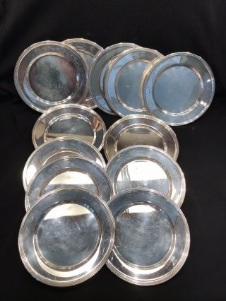 12 Vintage Oneida Silver Plate Dessert/bread/appetizer Plates - 6 "