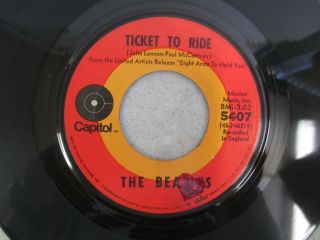 THE BEATLES - TICKET TO RIDE / YES IT IS 45 CAPITOL RECORDS 5407 P/S 2